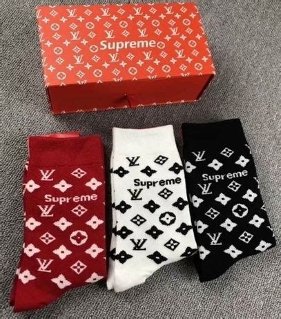 lv supreme socks|supreme x louis vuitton jacket.